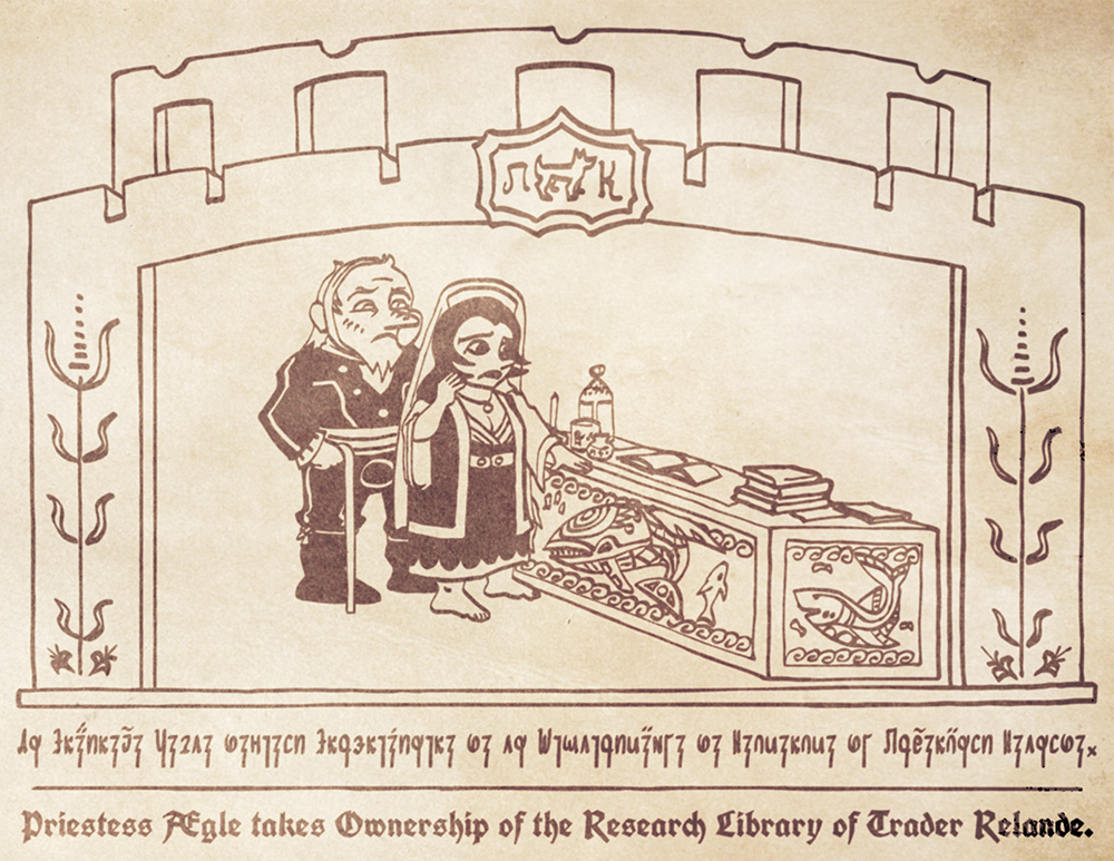 Priestess Aegle takes Ownership of the Research Library of Trader Relande.